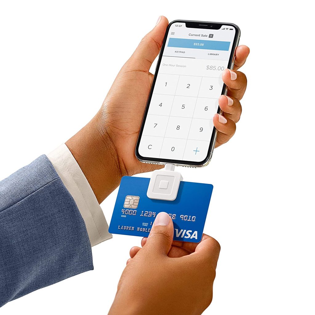 Square POS app and credit card reader